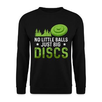 No Little Balls Just Big Discs Fun Disc Golf - Unisex Sweatshirt - black - Front - Alina (178cm) & Michal (187cm)