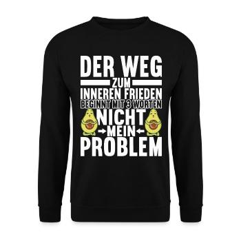 Lustige Sprüche Sarkasmus Yoga - Unisex Pullover - Schwarz - Vorne - Alina (178cm) & Michal (187cm)