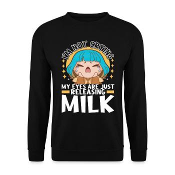 Anime Chibi Girl - Unisex Sweatshirt - black - Front - Alina (178cm) & Michal (187cm)