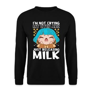 Anime Chibi Girl - Unisex Sweatshirt - black - Front - Alina (178cm) & Michal (187cm)