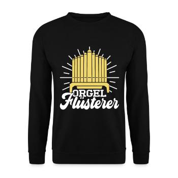 Orgel Organist - Unisex Pullover - Schwarz - Vorne - Alina (178cm) & Michal (187cm)