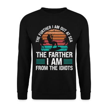 Kiteboarder Further out at Sea Funny Kitesurfer - Unisex Sweatshirt - black - Front - Alina (178cm) & Michal (187cm)