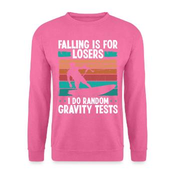 Kiteboarder Random Gravity Tests Drôle Kitesurf - Sweat-shirt Unisexe - rose - Devant