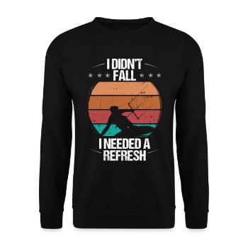 Kiteboarder Design I didn't case Humor KitesurferKi - Unisex Sweatshirt - black - Front - Alina (178cm) & Michal (187cm)