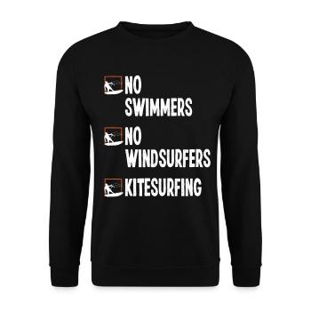 Kitesurfer Humor Kiteboarder Wind Funny Kitesurf - Unisex Sweatshirt - black - Front - Alina (178cm) & Michal (187cm)