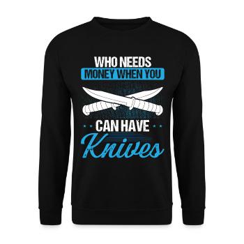Fabricant de couteaux Humor Bladesmithing Blade Collector - Sweat-shirt Unisexe - noir - Devant - Alina (178cm) & Michal (187cm)