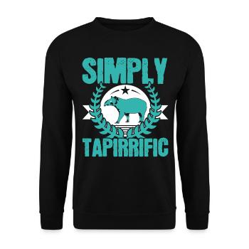 Einfach tapirhaft Wildtier Tierpfleger Tapir - Unisex Pullover - Schwarz - Vorne - Alina (178cm) & Michal (187cm)
