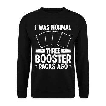 Trading Card Collecting Funny Trading Card Game - Unisex Sweatshirt - black - Front - Alina (178cm) & Michal (187cm)