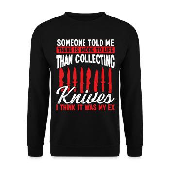 Knife Collector It was my Ex Bladesmith Knife - Unisex Pullover - Schwarz - Vorne - Alina (178cm) & Michal (187cm)