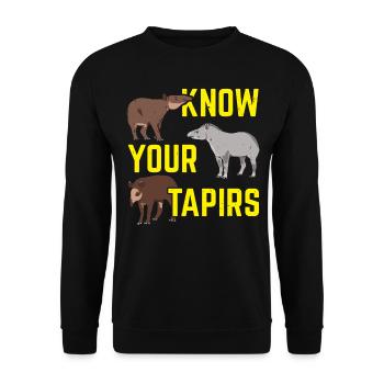 Kennen Sie Ihre Tapire Wildtier Tierpfleger - Unisex Pullover - Schwarz - Vorne - Alina (178cm) & Michal (187cm)