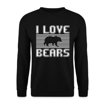 J’aime les ours - Sweat-shirt Unisexe - noir - Devant - Alina (178cm) & Michal (187cm)