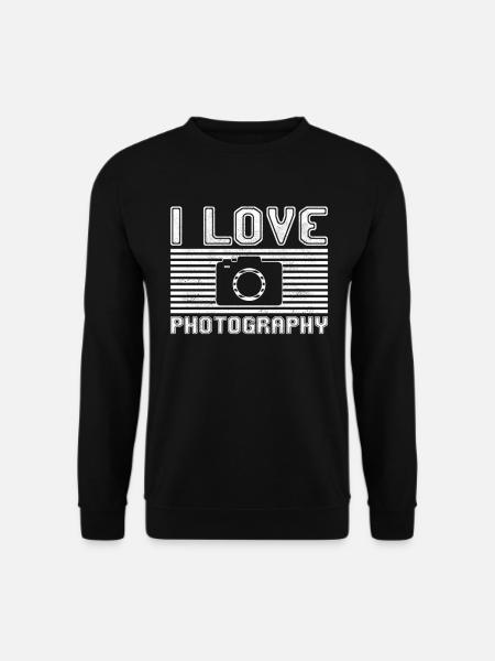 I love photography - Unisex Pullover - Schwarz