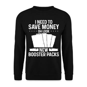 Trading Card Game Collector save money Card - Unisex Sweatshirt - black - Front - Alina (178cm) & Michal (187cm)
