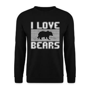 J’aime les ours - Sweat-shirt Unisexe - noir - Devant - Alina (178cm) & Michal (187cm)