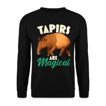 Tapire sind magisch Wildtier Tierpfleger - Unisex Pullover - Schwarz - Vorne - Alina (178cm) & Michal (187cm)