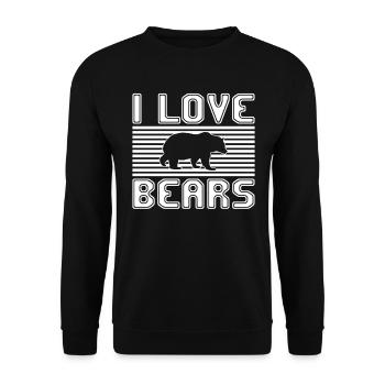 J’aime les ours - Sweat-shirt Unisexe - noir - Devant - Alina (178cm) & Michal (187cm)