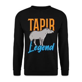 Tapir-Legende Wildtier Tierpfleger Tapirrific - Unisex Pullover - Schwarz - Vorne - Alina (178cm) & Michal (187cm)