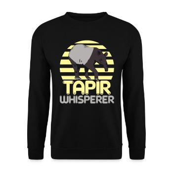 Tapirflüsterer Tier Zookeeper Tapirrific - Unisex Pullover - Schwarz - Vorne - Alina (178cm) & Michal (187cm)