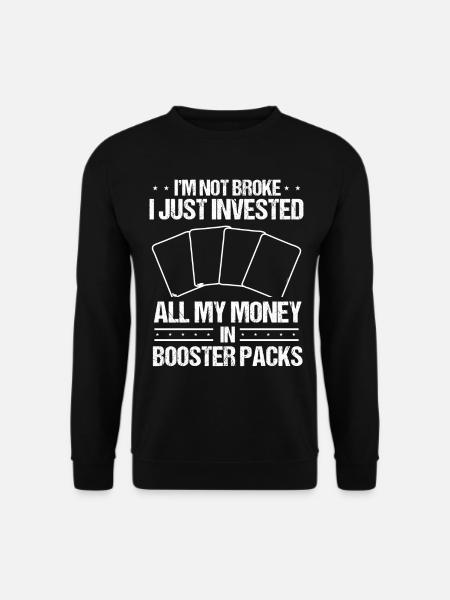 Trading Card Collecting broke Money Card Game - Unisex Pullover - Schwarz