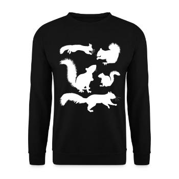 Squirrel, cute squirrel lover, - Unisex Sweatshirt - black - Front - Alina (178cm) & Michal (187cm)
