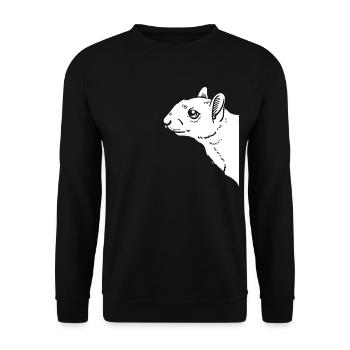 Squirrel Funny Squirrel Lover - Unisex Sweatshirt - black - Front - Alina (178cm) & Michal (187cm)