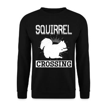 Écureuil à l’écureuil, drôle - Sweat-shirt Unisexe - noir - Devant - Alina (178cm) & Michal (187cm)