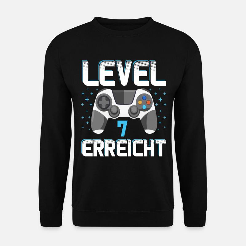 Level 7 Erreicht Gamer - Unisex Pullover - Schwarz