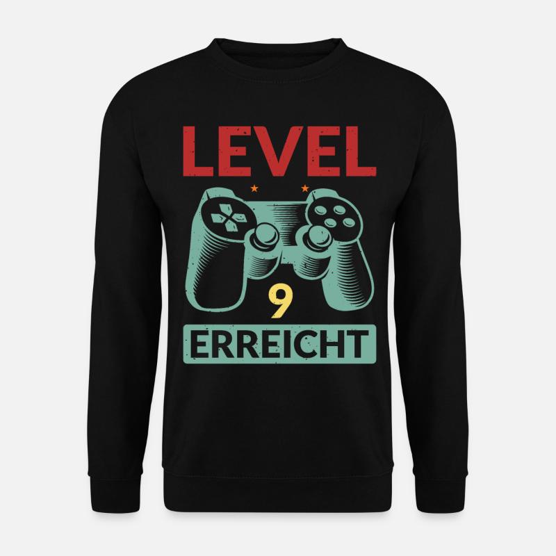 Level 9 Erreicht Gamer - Unisex Pullover - Schwarz