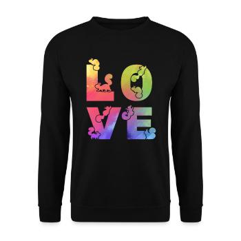 Squirrel Love Squirrels Cute Squirrel - Unisex Sweatshirt - black - Front - Alina (178cm) & Michal (187cm)