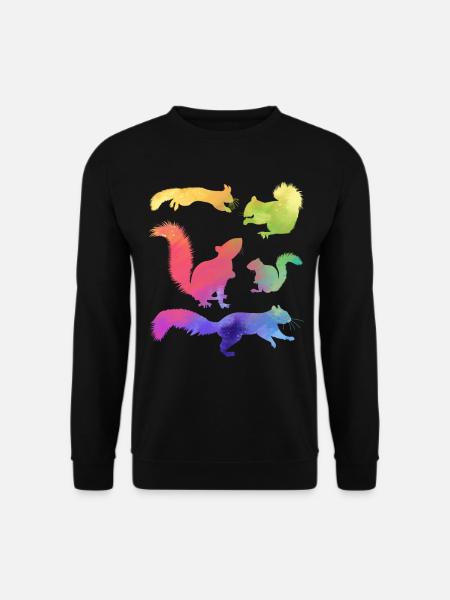 Funny squirrels, cute - Unisex Sweatshirt - black
