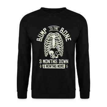 Pregnancy Halloween Bump To The Bone Maternity - Unisex Sweatshirt - black - Front - Alina (178cm) & Michal (187cm)