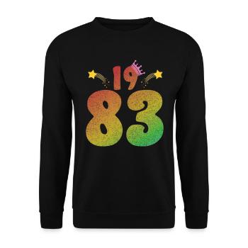 LGBT birthday with crown 1983 - Unisex Sweatshirt - black - Front - Alina (178cm) & Michal (187cm)