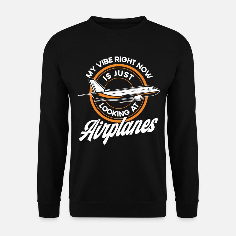 Flugzeug Pilot Flugzeuge Flugzeug Landung Geschenk - Unisex Pullover - Schwarz