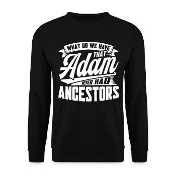 Jesus Bible Christian Religious Church Gift - Unisex Sweatshirt - black - Front - Alina (178cm) & Michal (187cm)