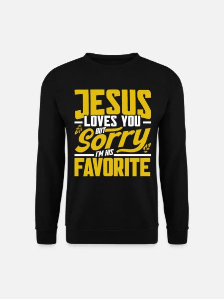 Jesus Bibel Christlich Religiös Kirche Geschenk - Unisex Pullover - Schwarz