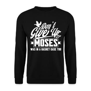 Jesus Bible Christian Religious Church Gift - Unisex Sweatshirt - black - Front - Alina (178cm) & Michal (187cm)
