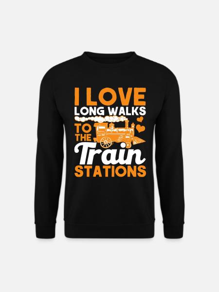 Model Railway Train Locomotives Gift - Unisex Sweatshirt - black