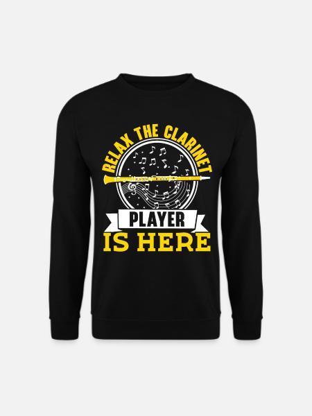 Entspann dich der Klarinettist ist hier Musiker - Unisex Pullover - Schwarz