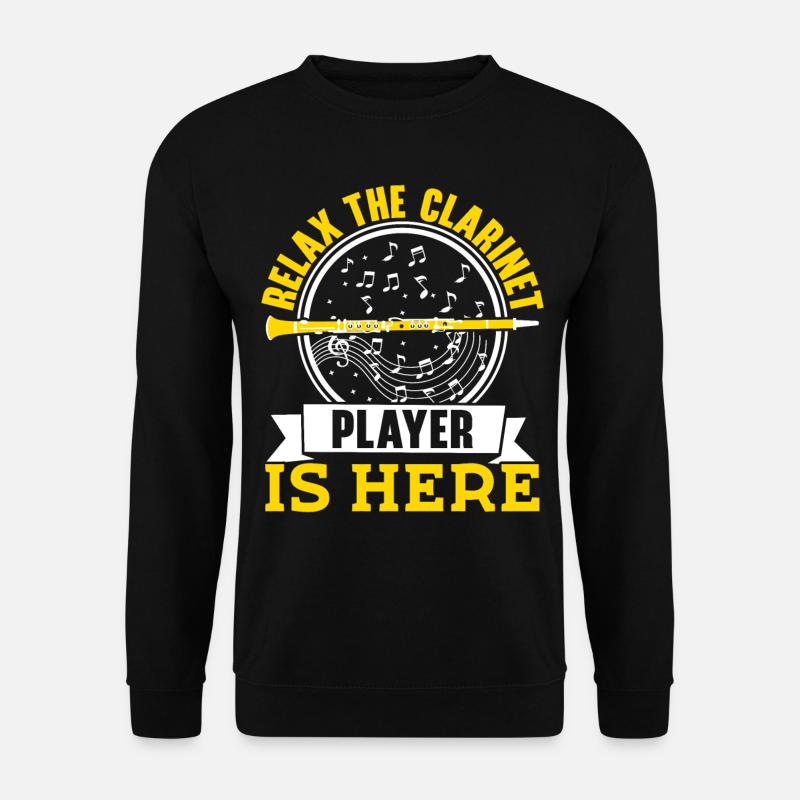 Entspann dich der Klarinettist ist hier Musiker - Unisex Pullover - Schwarz