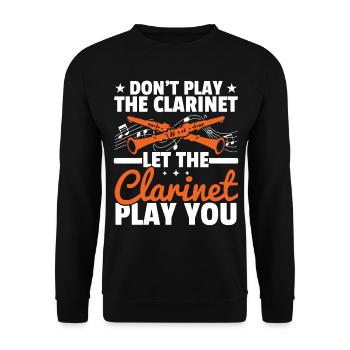 Ne jouez pas de la clarinette, mais de la clarinette - Sweat-shirt Unisexe - noir - Devant - Alina (178cm) & Michal (187cm)