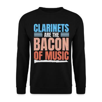 Clarinets are the bacon of music Musicians - Unisex Sweatshirt - black - Front - Alina (178cm) & Michal (187cm)