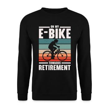 Mon vélo électrique sur le chemin de la retraite Elektrofa - Sweat-shirt Unisexe - noir - Devant - Alina (178cm) & Michal (187cm)