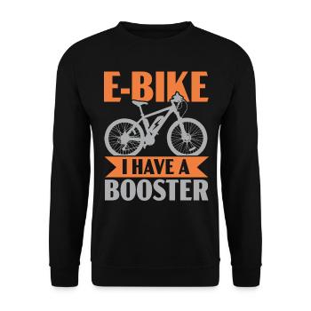 E-Bike J’ai un Booster Electric Bike Ride - Sweat-shirt Unisexe - noir - Devant - Alina (178cm) & Michal (187cm)