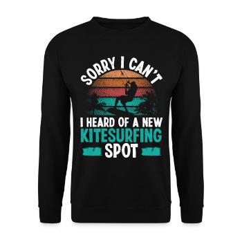 Kiteboarder Sorry I cant Kitesurf KitesurferKitebo - Unisex Pullover - Schwarz - Vorne - Alina (178cm) & Michal (187cm)