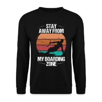 Kitesurfer Stay away from my boarding zone - Unisex Pullover - Schwarz - Vorne - Alina (178cm) & Michal (187cm)
