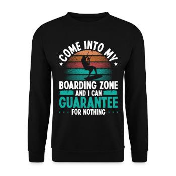 Kitesurfer Humor Guarantee for nothing Kiteboarder - Unisex Sweatshirt - black - Front - Alina (178cm) & Michal (187cm)