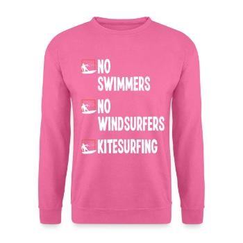 Kitesurfer Humour Kiteboarder Vent Drôle Kitesurf - Sweat-shirt Unisexe - rose - Devant