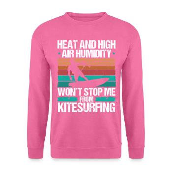 KiteboardIng Heat Drôle Kiteboarder Kitesurfer - Sweat-shirt Unisexe - rose - Devant
