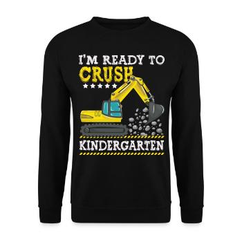 I m Ready To Crush Kindergarten Construction - Unisex Pullover - Schwarz - Vorne - Alina (178cm) & Michal (187cm)