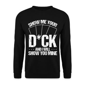 Humour Jeu de cartes à collectionner Collectionneur Drôle de carte - Sweat-shirt Unisexe - noir - Devant - Alina (178cm) & Michal (187cm)